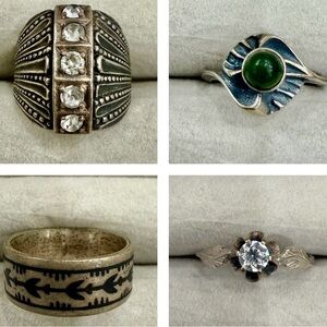 Vintage silver rings